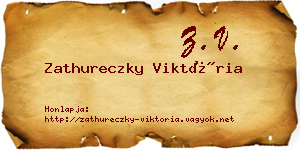 Zathureczky Viktória névjegykártya